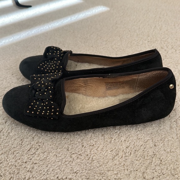 Black Suede UGG Flats - Picture 3 of 7